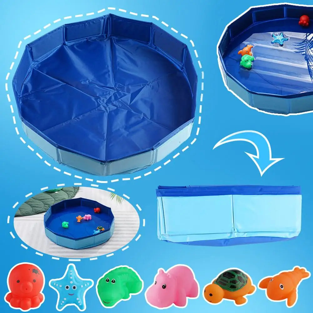 Foldable Pet Dog Bathing Tub Pool for Small Dogs Cat